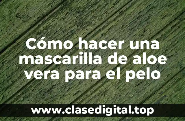 Cómo hacer una mascarilla de aloe vera para el pelo