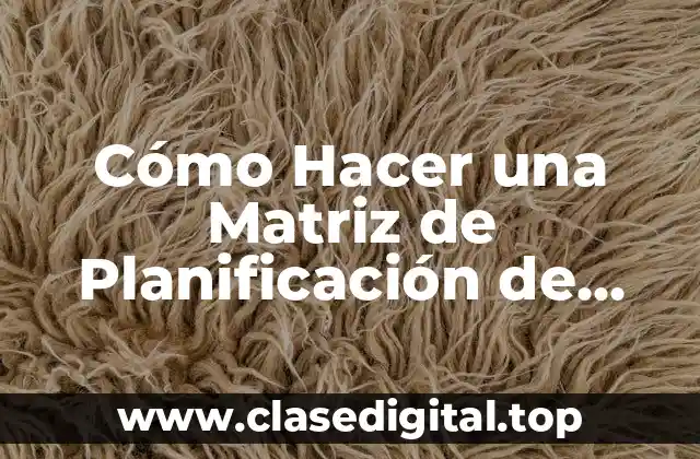 Cómo Hacer una Matriz de Planificación de Proyectos