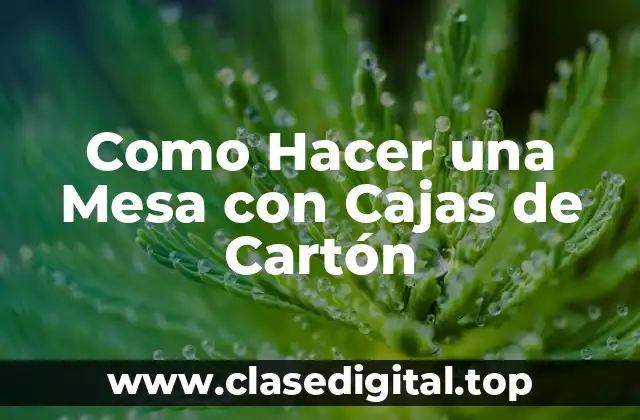 Como Hacer una Mesa con Cajas de Cartón