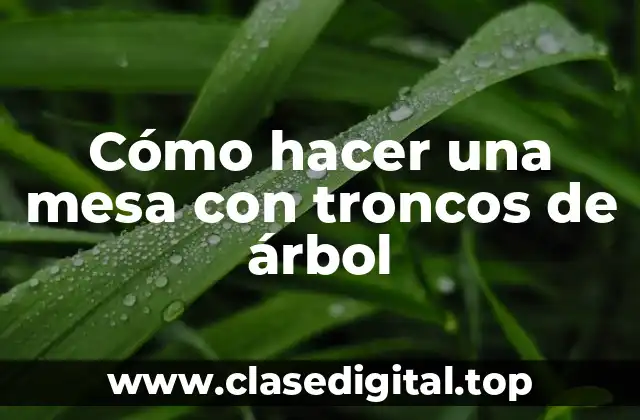 Cómo hacer una mesa con troncos de árbol