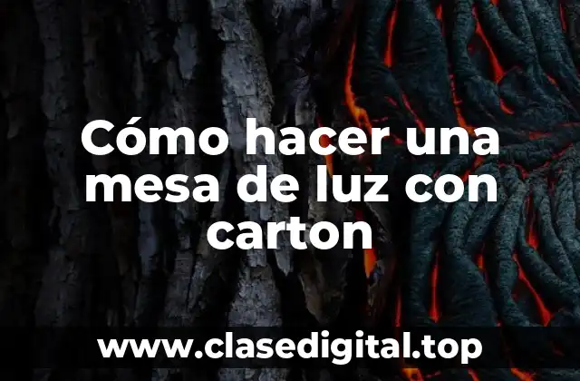 Cómo hacer una mesa de luz con carton