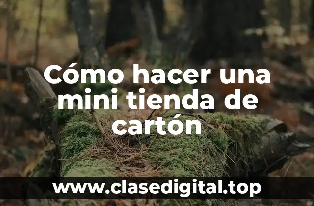 Cómo hacer una mini tienda de cartón