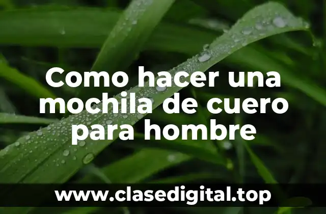 ¿Qué es una mochila de cuero para hombre?