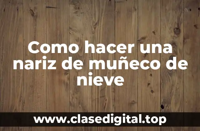 ¿Qué es una nariz de muñeco de nieve y para qué sirve?