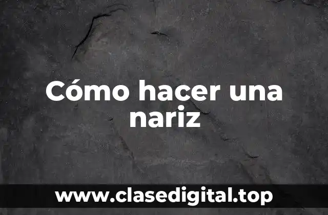 Cómo hacer una nariz