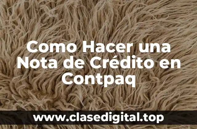 Como Hacer una Nota de Crédito en Contpaq
