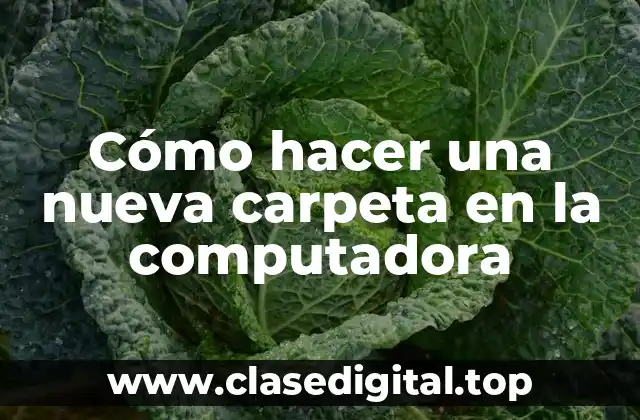 Cómo hacer una nueva carpeta en la computadora