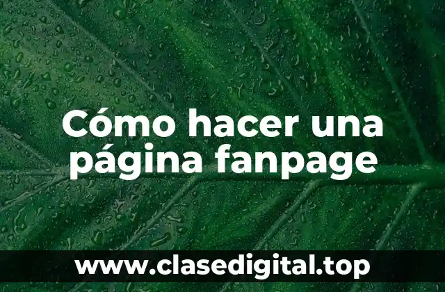 ¿Qué es una página fanpage?