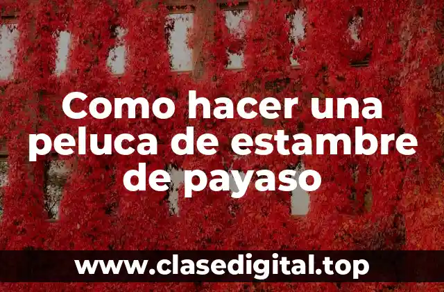 Como hacer una peluca de estambre de payaso