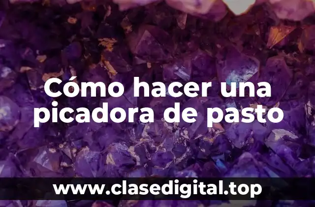 Cómo hacer una picadora de pasto