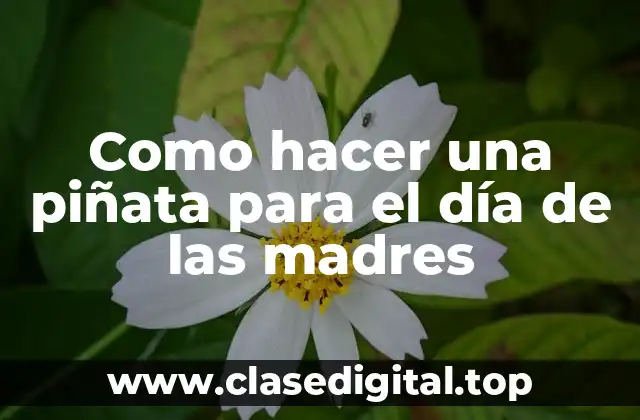 Como hacer una piñata para el día de las madres