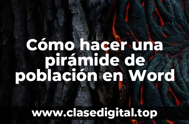 Cómo hacer una pirámide de población en Word