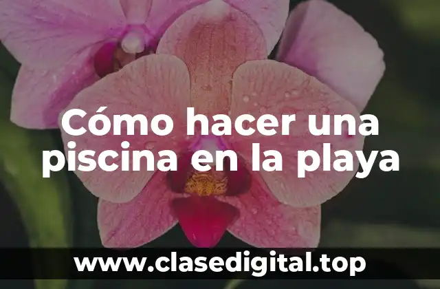 Cómo hacer una piscina en la playa
