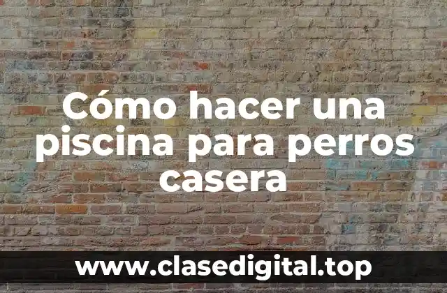 Cómo hacer una piscina para perros casera