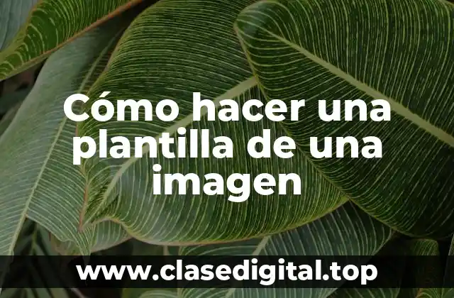 Cómo hacer una plantilla de una imagen