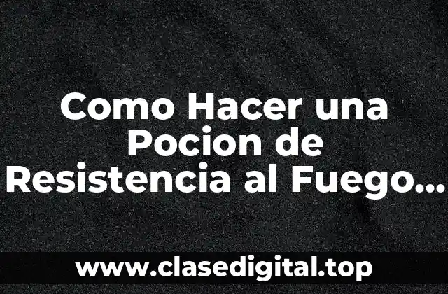 Como Hacer una Pocion de Resistencia al Fuego en Minecraft