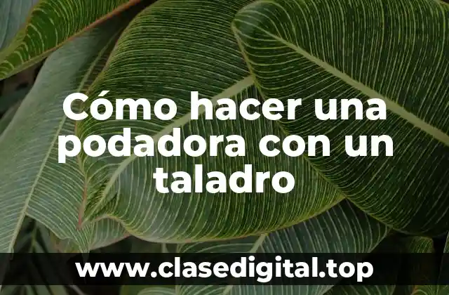Cómo hacer una podadora con un taladro