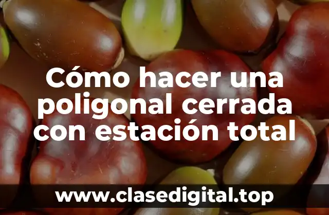 Cómo hacer una poligonal cerrada con estación total