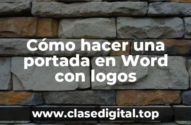 Cómo hacer una portada en Word con logos