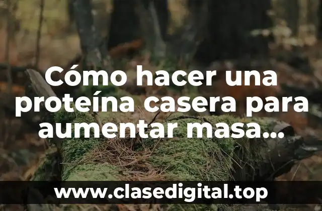 Cómo hacer una proteína casera para aumentar masa muscular