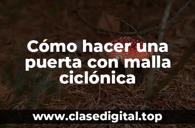 Cómo hacer una puerta con malla ciclónica
