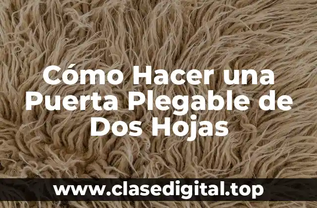 Cómo Hacer una Puerta Plegable de Dos Hojas