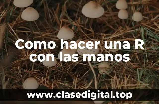 Como hacer una R con las manos