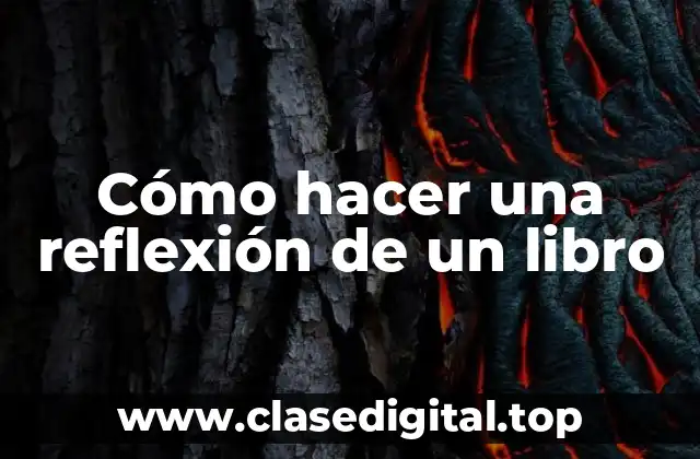 Cómo hacer una reflexión de un libro