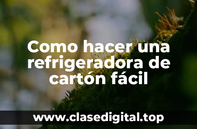 Como hacer una refrigeradora de cartón fácil