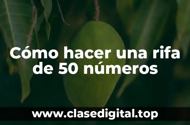 Cómo hacer una rifa de 50 números