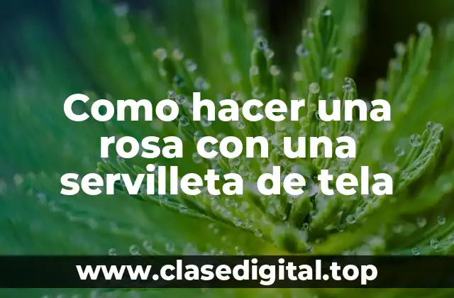 Como hacer una rosa con una servilleta de tela