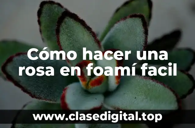 Cómo hacer una rosa en foamí facil