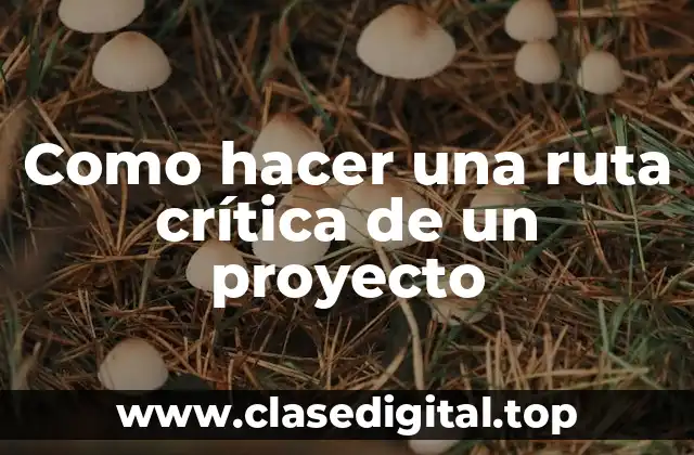 Ruta crítica de un proyecto