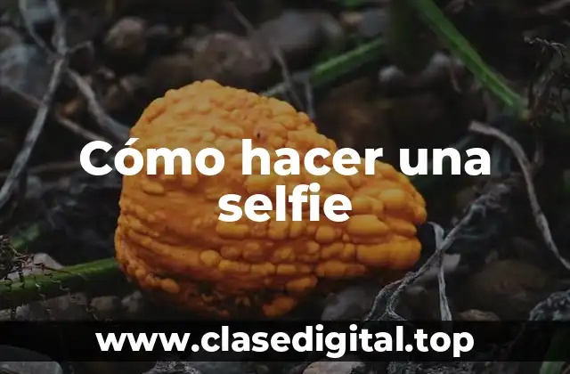 Cómo hacer una selfie