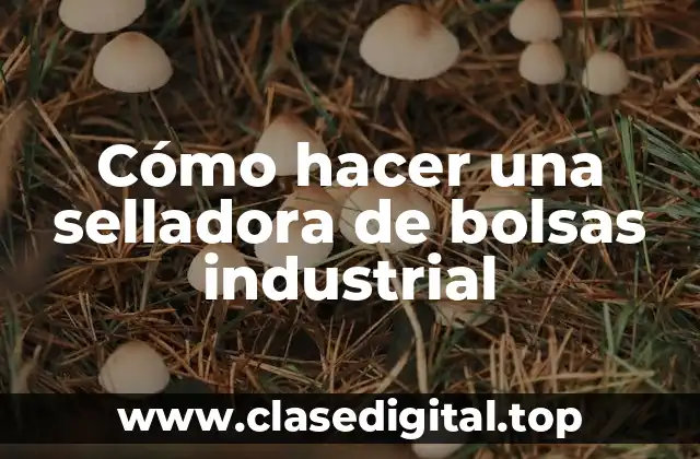 Cómo hacer una selladora de bolsas industrial