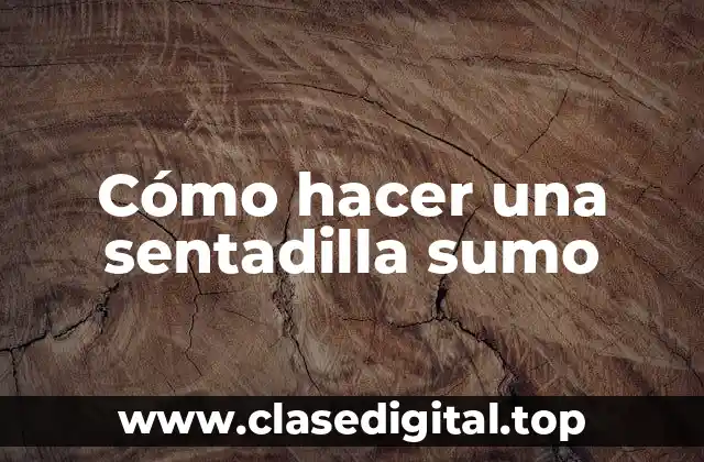 Cómo hacer una sentadilla sumo