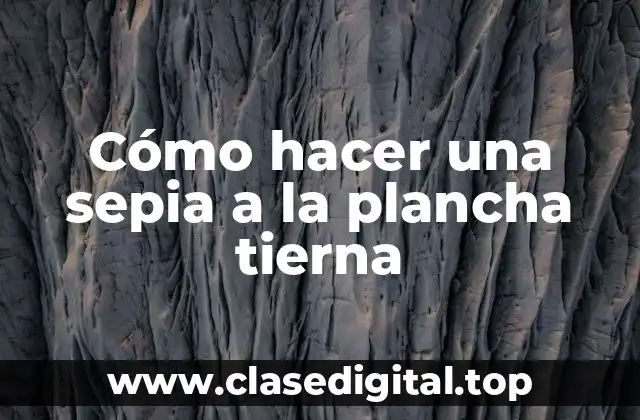 Cómo hacer una sepia a la plancha tierna