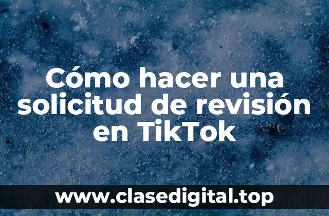 Cómo hacer una solicitud de revisión en TikTok