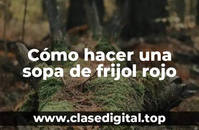 Cómo hacer una sopa de frijol rojo