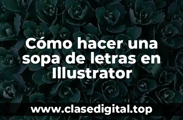 Cómo hacer una sopa de letras en Illustrator