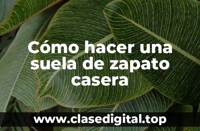 Cómo hacer una suela de zapato casera