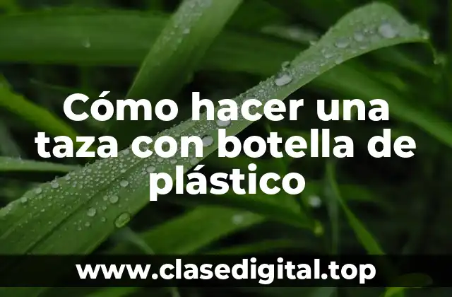 Cómo hacer una taza con botella de plástico