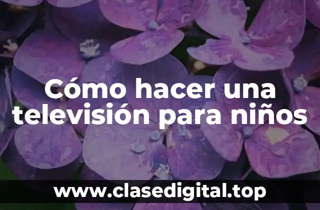 Cómo hacer una televisión para niños