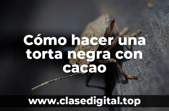 Cómo hacer una torta negra con cacao