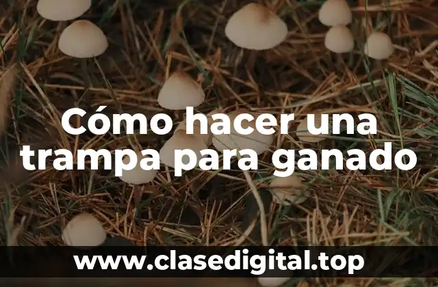 ¿Qué es una trampa para ganado y para qué sirve?