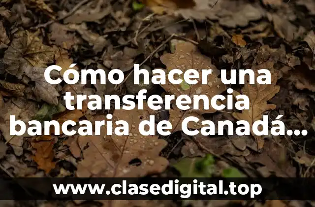 Transferencia bancaria de Canadá a México