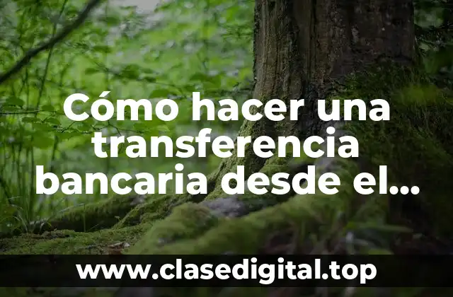 Cómo hacer una transferencia bancaria desde el móvil