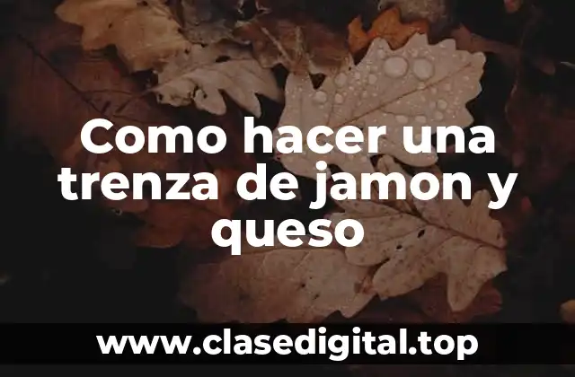 Como hacer una trenza de jamon y queso