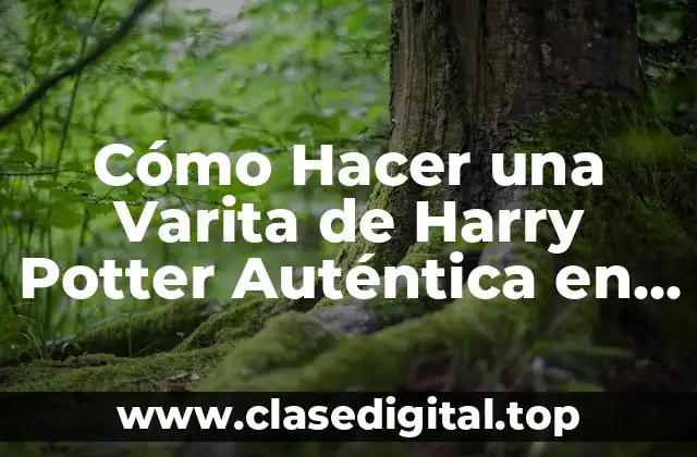 Cómo Hacer una Varita de Harry Potter Auténtica en Casa