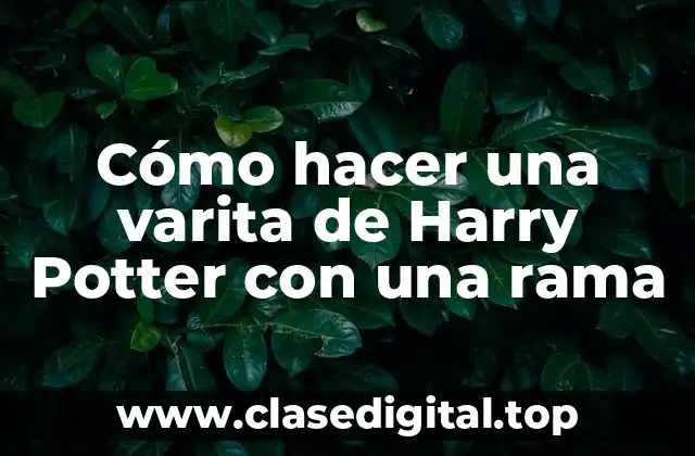 Cómo hacer una varita de Harry Potter con una rama